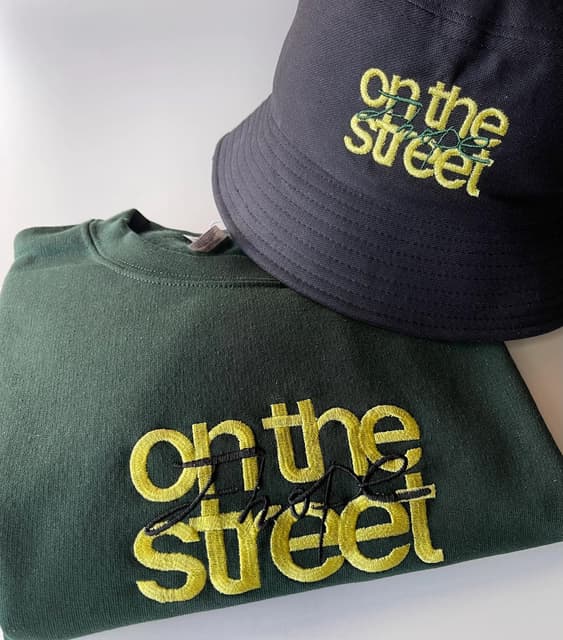 J-hope on the street - bucket hat/oversize sweatshirt