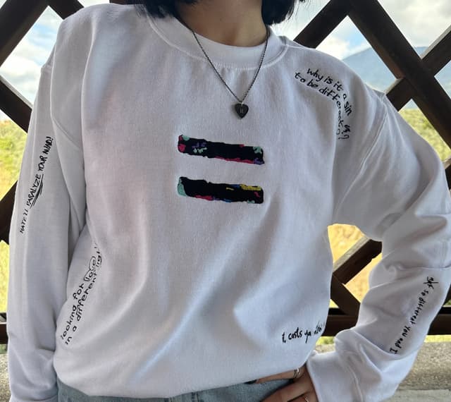 Equal Sign - oversize sweatshirt — photo 4