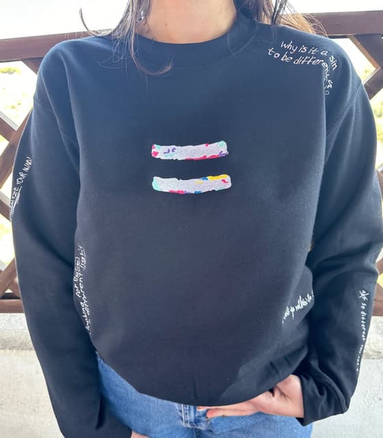 Equal Sign - oversize sweatshirt — photo 5