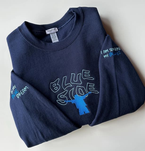 Blue Side - oversize sweatshirt — photo 2